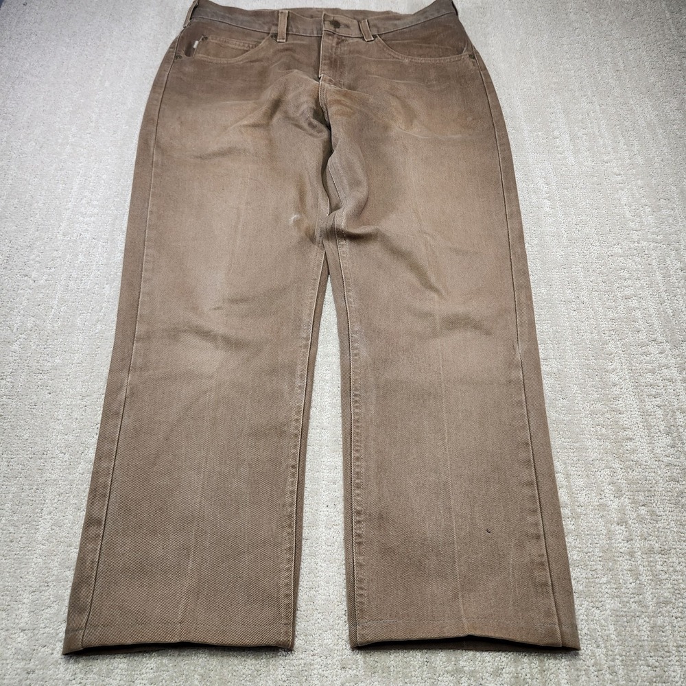 Vintage LL Bean Jeans Men 36x30 *READ Double L Classic Fit USA Made Brown Denim